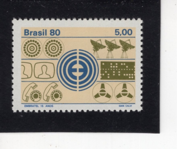 BRAZIL(�����)-#1709-5cr-EMBRATEL, 15TH ANNIV.(������� 15�ֳ�)-1980.9.16��