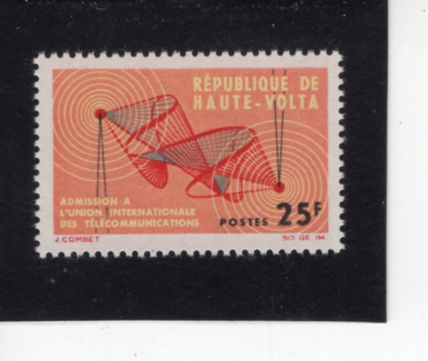 BURKINA FASO(�θ�Ű���ļ�)-#129-25fr-SOUND WAVE PATTERNS(���� ���̺� ����)-1964.1.16��
