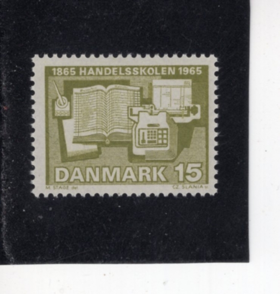 DENMARK(����ũ)-#415-15o-CALCULATOR, LEDGER AND INKWELL(����, ��ũ��, ���)-1965.3.8��