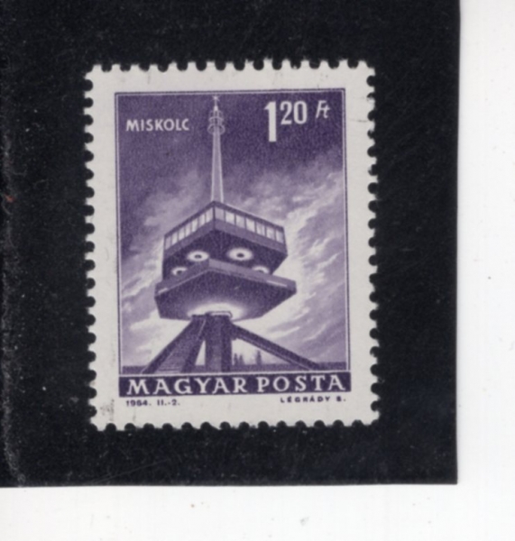 HUNGARY(�밡��)-#1517-1.20fo-TELEVISION TRANSMITTER, MISKOLC(�ƹٽ� �ڷ����� �۽ű�)-1964�� 