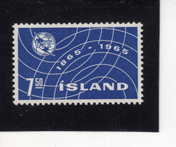 ICELAND(���̽�����)-#371-7.50k-ITU EMBLEM(����������ſ���)-1965.5.17��