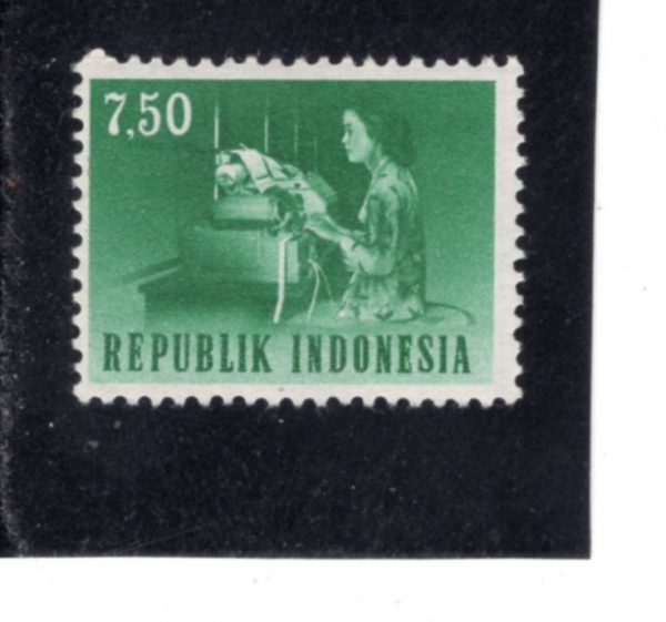INDONESIA(�ε��׽þ�)-#633-7.50r-TELETYPE OPERATOR(���� Ÿ�ڱ�)-1964��