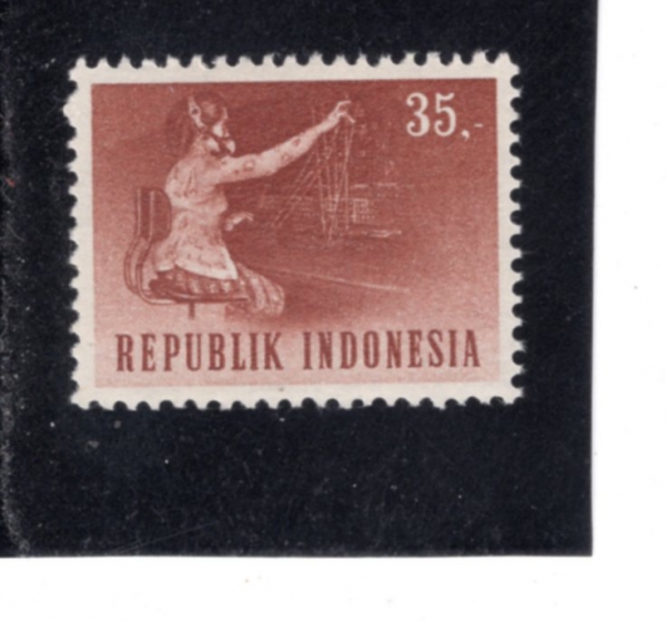 INDONESIA(�ε��׽þ�)-#637-35r-TELEPHONE SWITCHBOARD OPERATOR(��ȯ��)-1964��