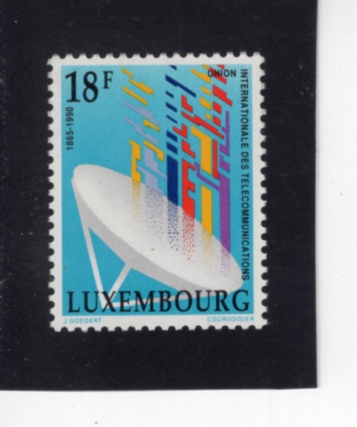 LUXEMBOURG(����θ�ũ)-#832-18fr-ITU, 125TH ANNIV.(����������ſ��� 125�ֳ�)-1990.3.15��