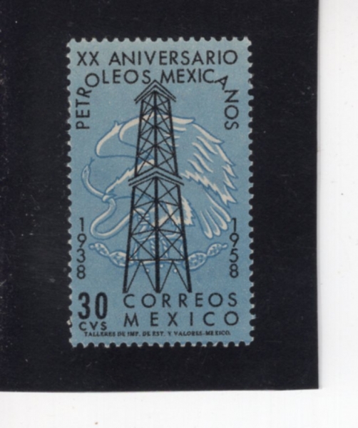 MEXICO(�߽���)-#903-30c-MEXICAN EAGLE AND OIL DERRICK(Ȳ�ݵ�����, ����)-1958.8.30��
