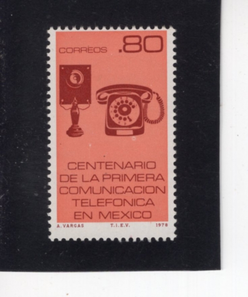 MEXICO(�߽���)-#1160-80c-OLD AND NEW TELEPHONES(��. �� ��ȭ��)-1978.3.15��