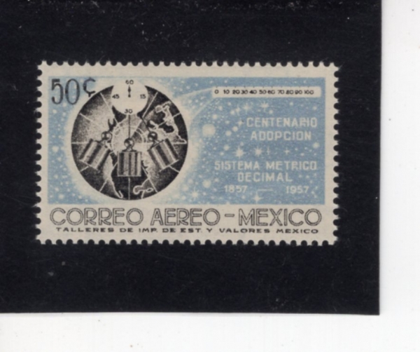 MEXICO(�߽���)-#C241-50c-GLOBE, WEIGHTS AND MEASURE(������, ����)-1957.9.21��