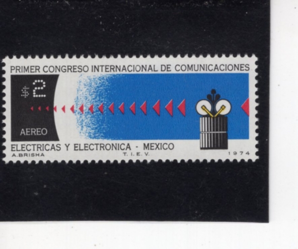 MEXICO(�߽���)-#C432-2p-TRANSMITTER AND WAVES CIRCLING GLOBE(����, ����, �۽ű�, ������ ���� �ĵ�)-1974.10.4��
