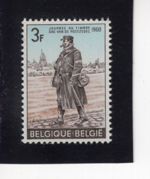 BELGIUM(���⿡)-#699-3fr-MILITARY MAILMAN, 1916 BY JAMES THIRIAR(���ӽ� Ƽ���Ƹ�, 1916�� ���� ������޺�)-1968.3.17��