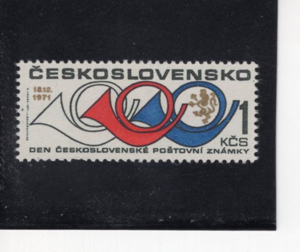 CZECHOSLOVAKIA(ü�ڽ��ι�Ű��)-#1795-1k-POST HORNS AND LION(����Ʈ ȥ, ����)-1971.12.17��