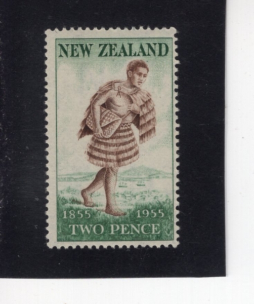 NEW ZEALAND(��������)-#302-2p-MAORI MAILMAN(������ ������޺�)-1955.7.18��