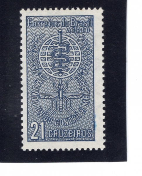 BRAZIL(�����)-#102-4c-MALARIA ERADICATION EMBLEM(���󸮾� �ڸ�)-1962.3.30��