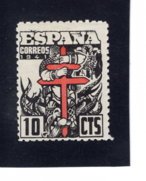 SPAIN(������)-#RA16-10c-TUBERCULOSOS AND CROSS OF LORRAINE(���� ��ġ, �η� ���ڰ�)-1941.12.23��