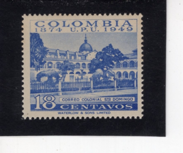 COLOMBIA(�ݷҺ��)-#586-18c-SANTO DOMINGO POST OFFICE(���䵵�ְ� ��ü��)-1950.8.22��