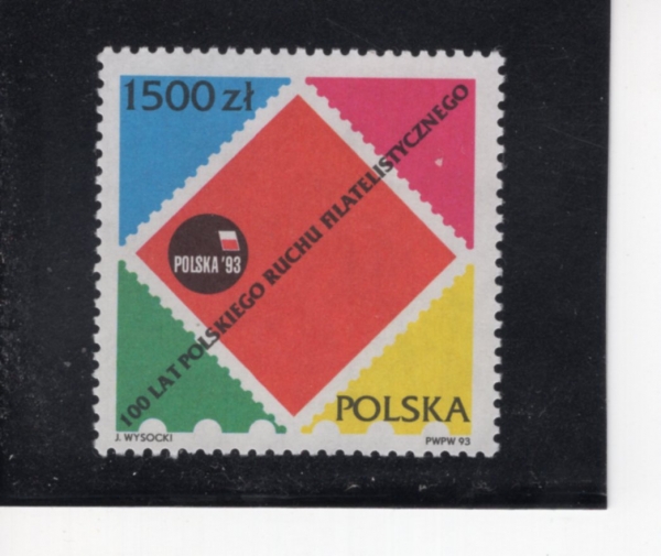 POLAND(������)-#3132-1500z-POLISH PHILATELIC SOCIETY, CENT.(������ ��ǥ ��ȸ 100�ֳ�)-1993.1.6��