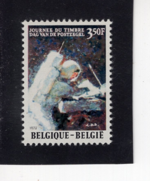 BELGIUM(���⿡)-#824-3.50fr-ASTRONAUT ON MOON(�� ���� ���ֺ����)-1972.4.23��