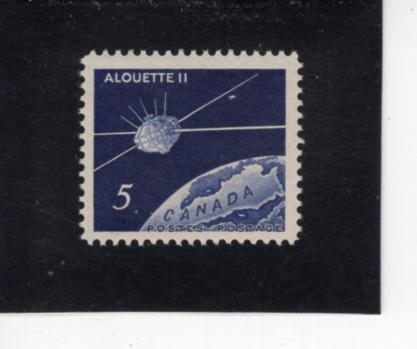 CANADA(ĳ����)-#445-5c-ALOUETTE II ORBITING GLOBE(�˷翧 2ȣ)-1966.1.5��