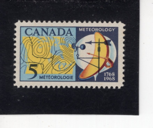CANADA(ĳ����)-#479-5c-WEATHER MAP AND COMPOSITE OF INSTRUMENTS(�������, ���� ���)-1968.3.13��