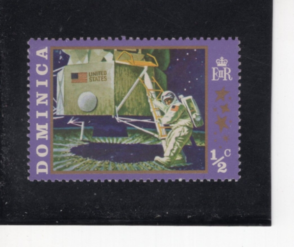 DOMINICA(���̴�ī)-#291-1/2c-NEIL A. ARMSTRONG, FIRST MAN ON THE MOON(�� �õ� �Ͻ�Ʈ��)-1970.2.2��