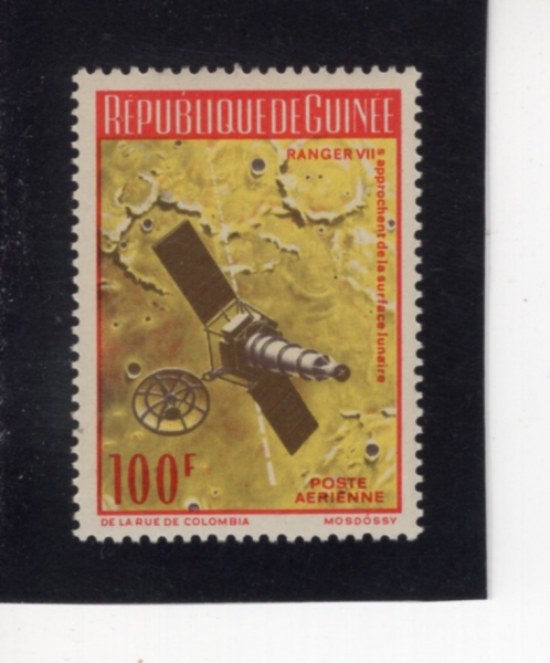 GUINEA(���)-#C78-100fr-RANGER VII APPROACHING MOON(������ 7)-1965.11.15��