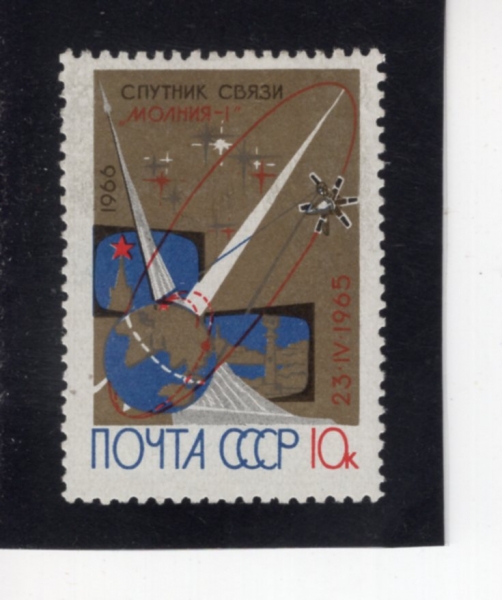 RUSSIA(���þ�)-#3195-10k-MOINIYA 1 AND TELEVISION SCREENS(���Ͼ�, �ڷ����� ��ũ��)-1966.4.12��